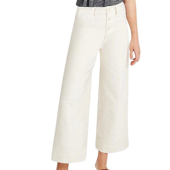 Madewell Pants - Petite Emmett Wide-Leg Crop Pants